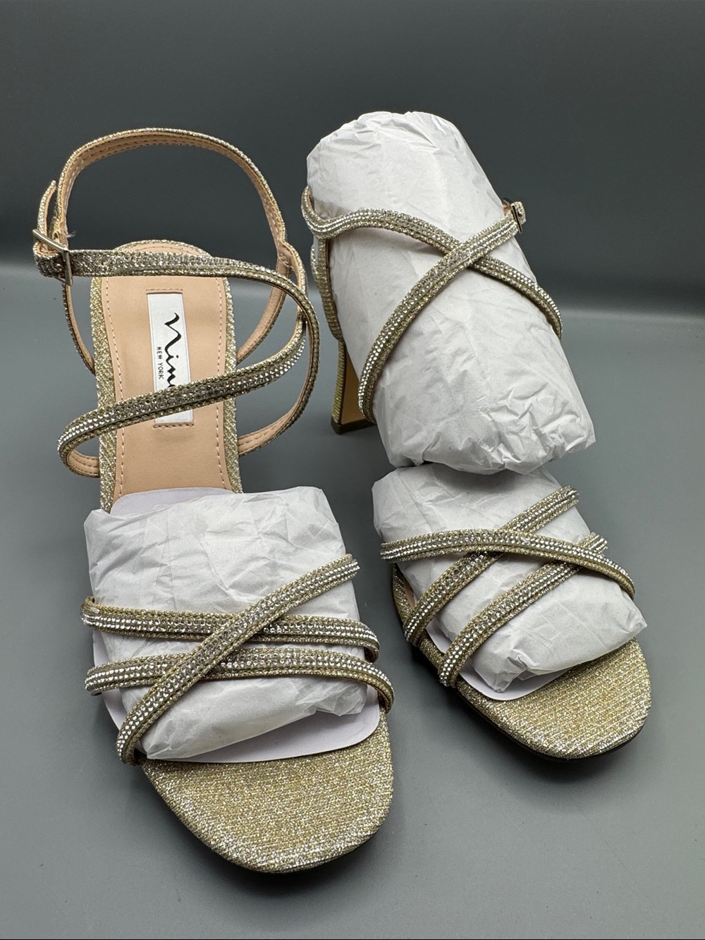 Nina Anna Glitter Ankle Strap Sandals